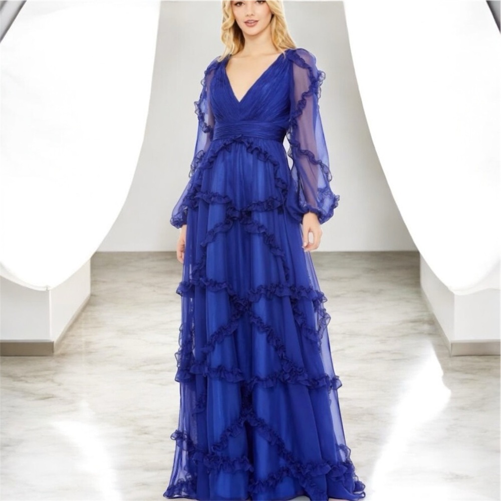 Mac Duggal Ruffle Gown